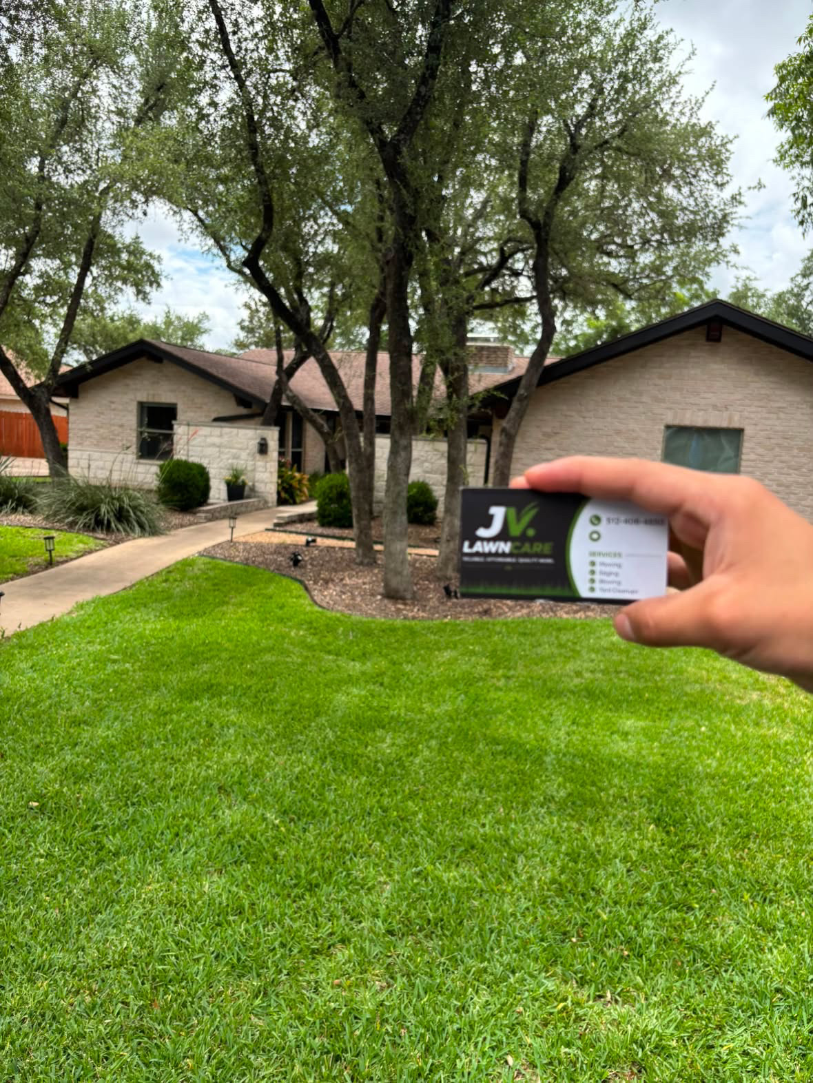 Freshly cut lawn